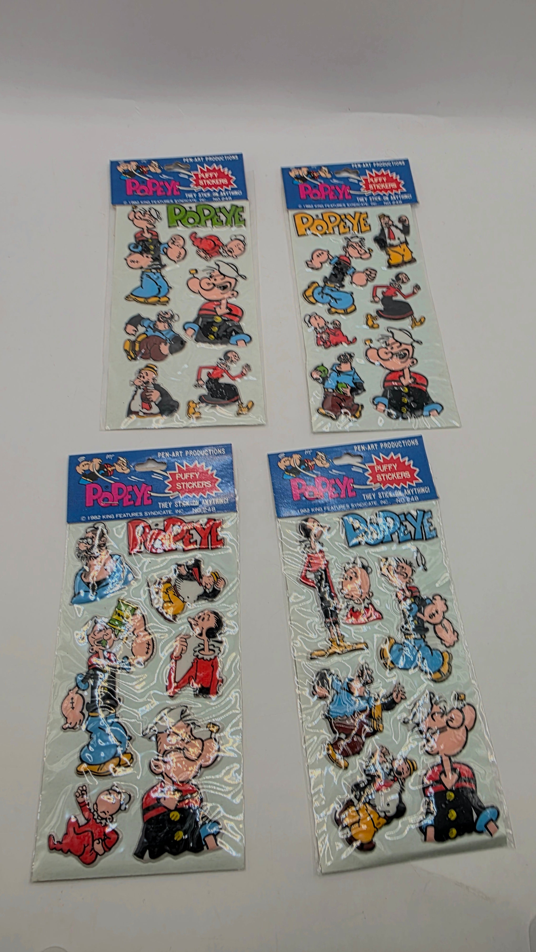 Popeye Puffy Stickers