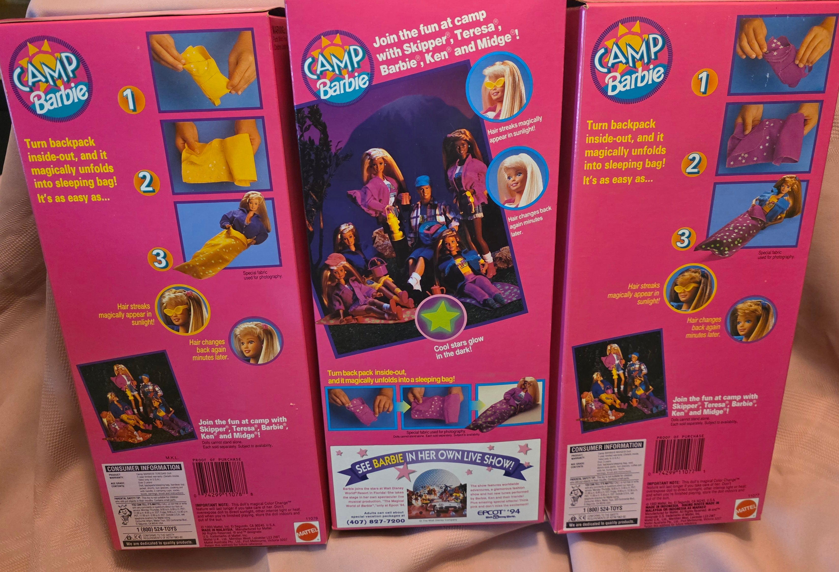 Camping Barbie Set of 3