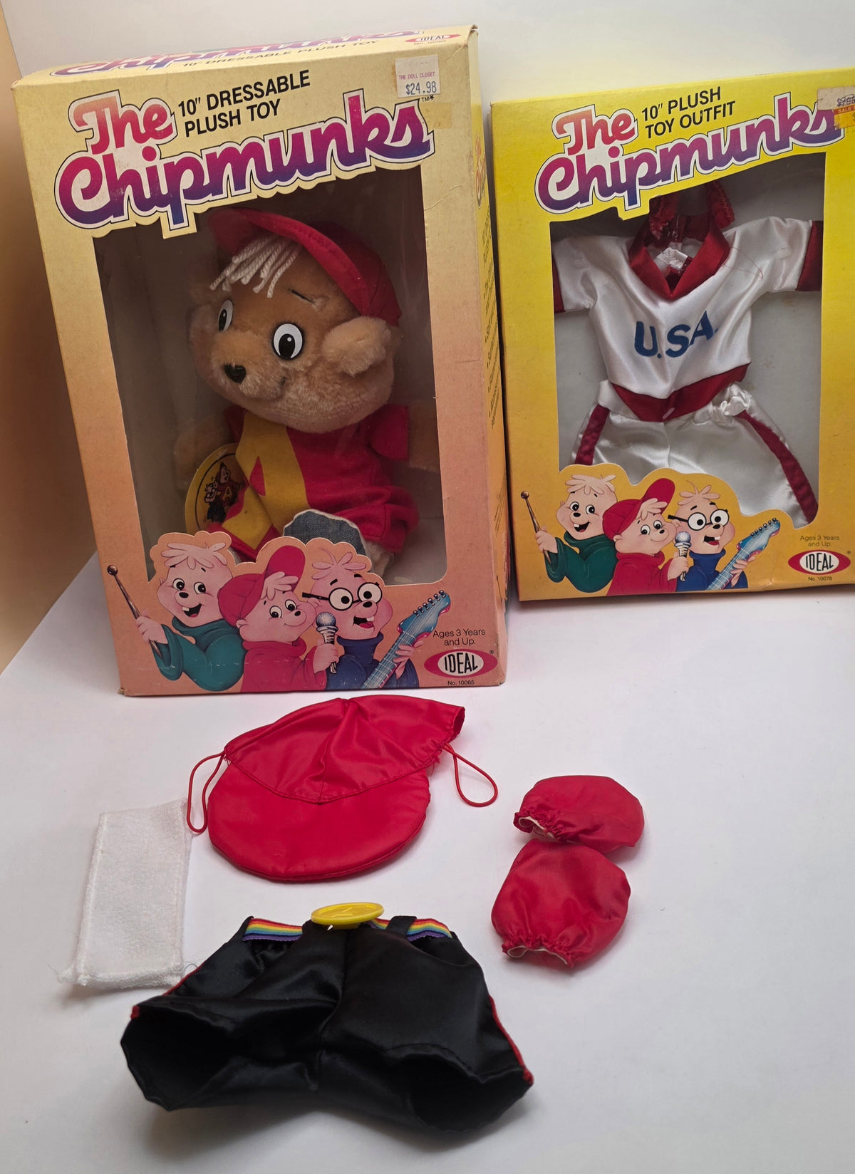 Alvin Plush and Two Outfits