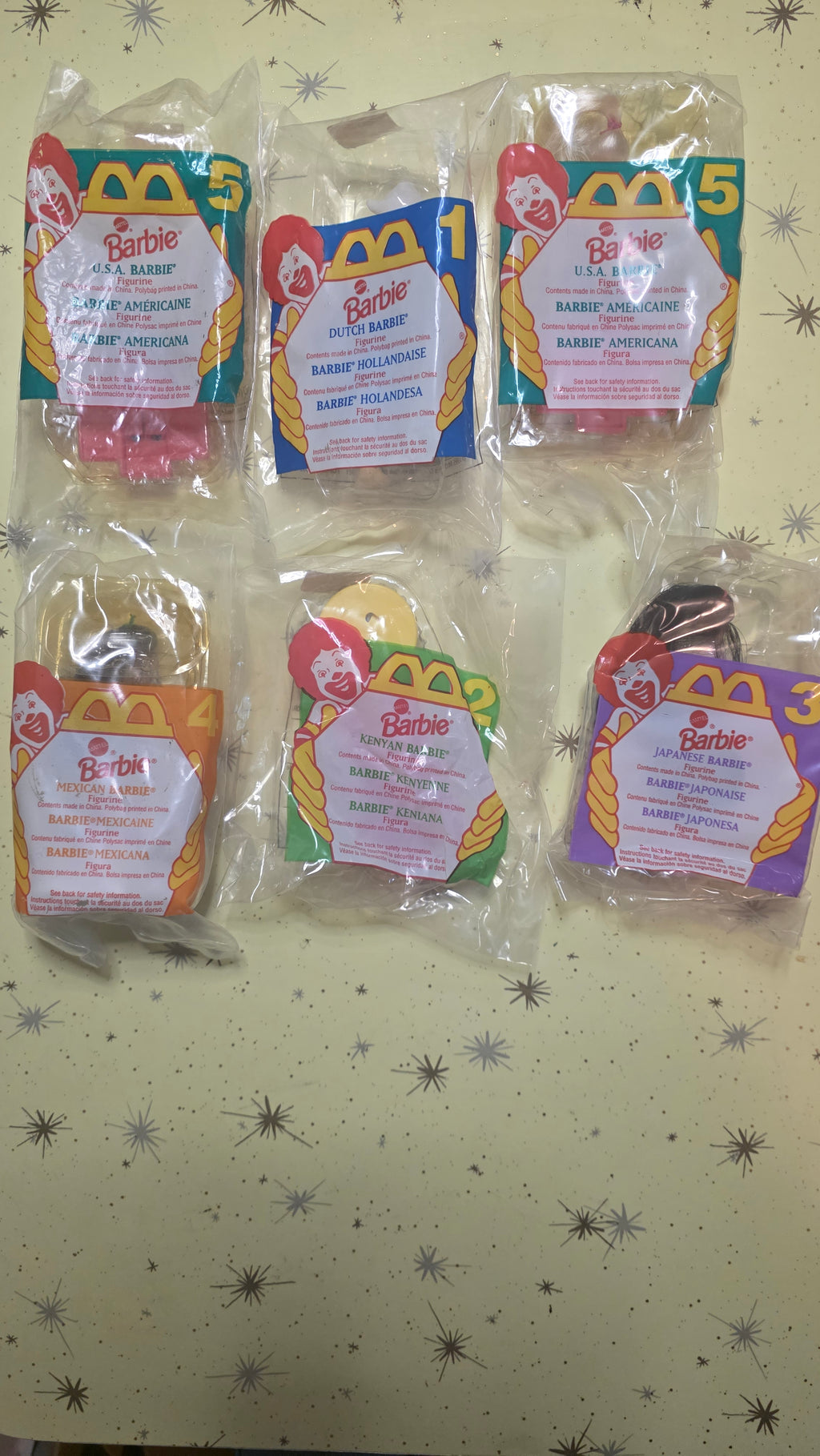 World Barbie McDonald's Toys