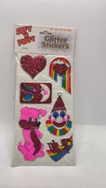 Red Glitter Puffy Stickers