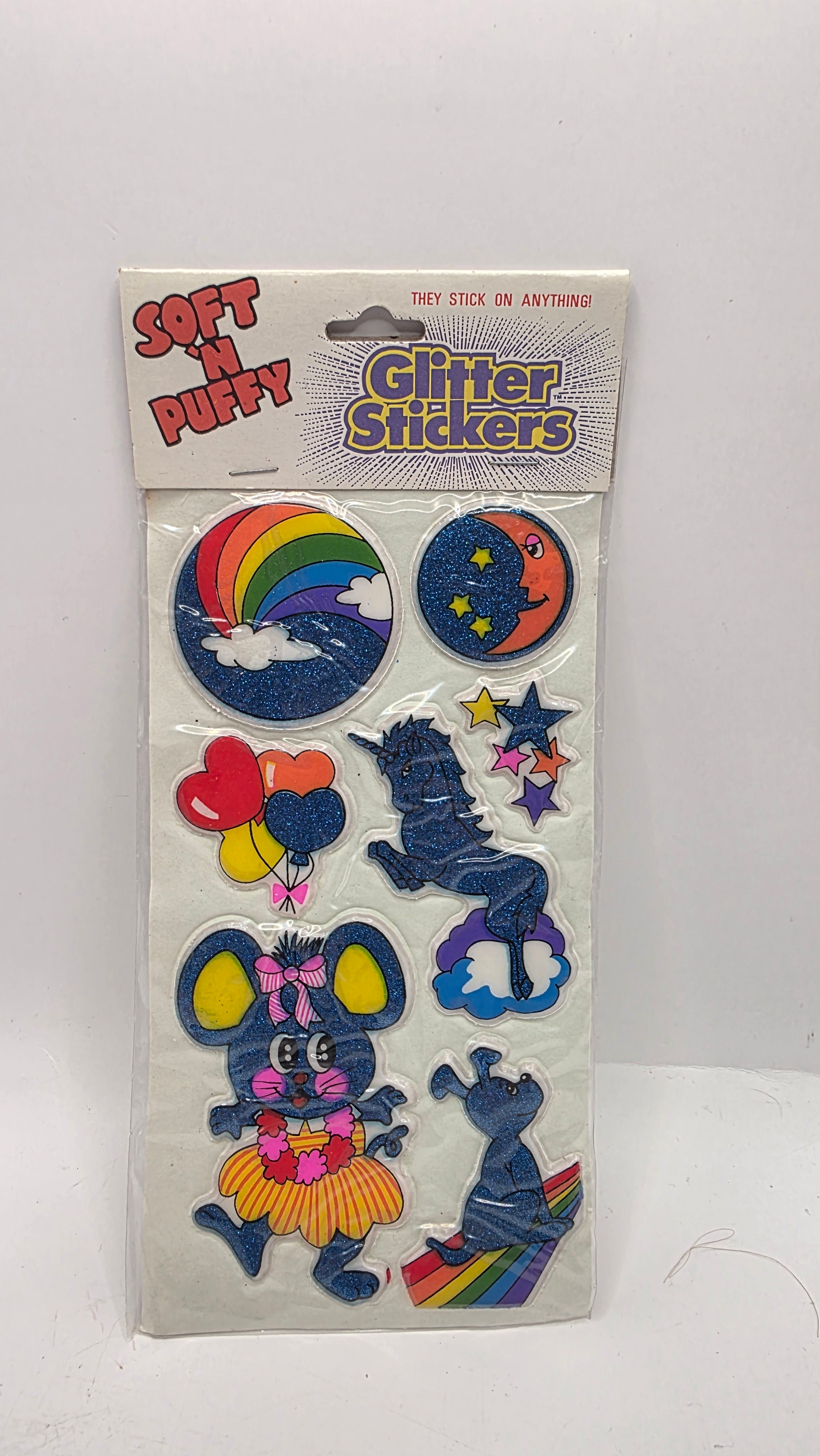 Blue Glitter Stickers