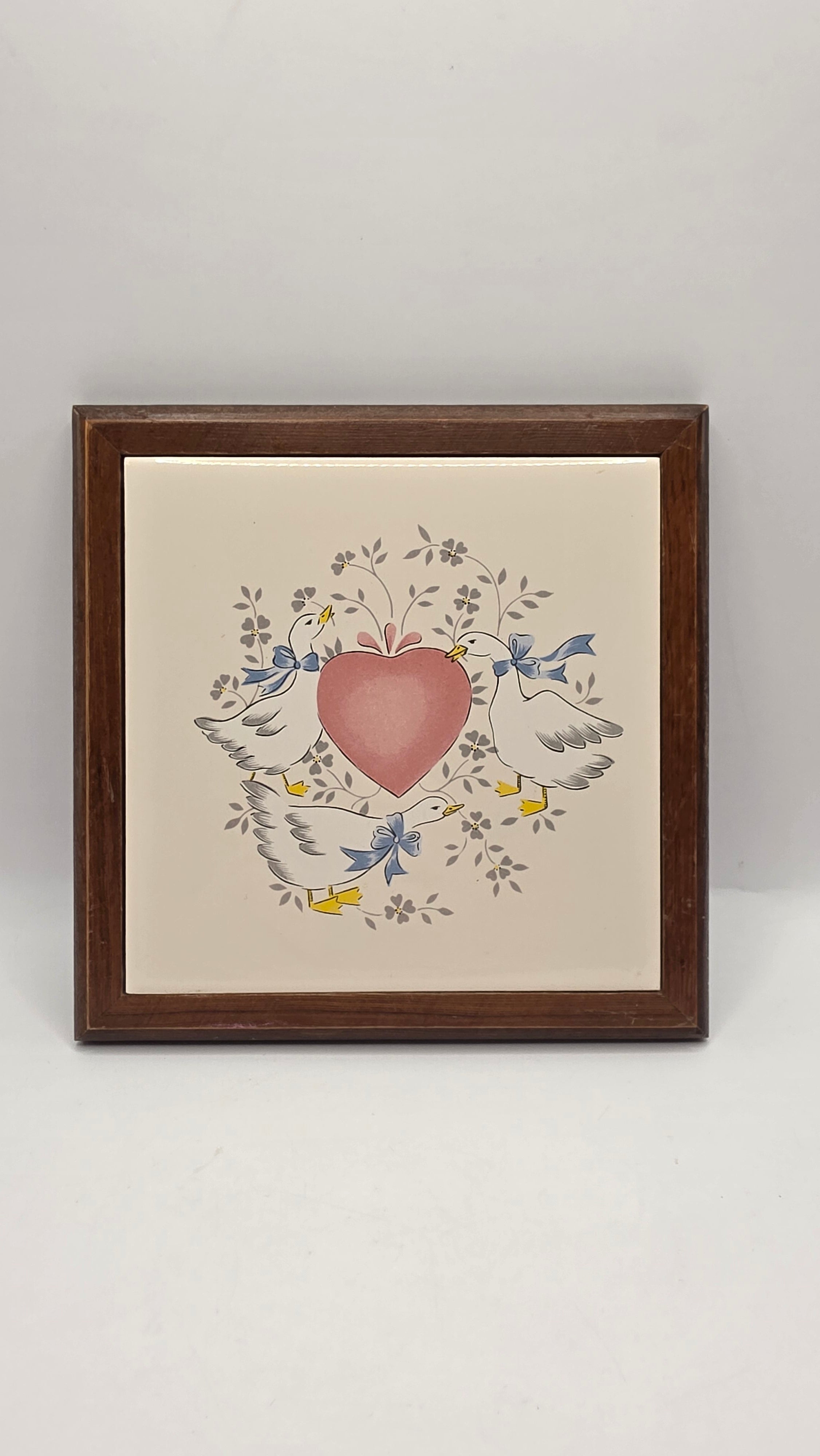 Glass Framed Goose Tile