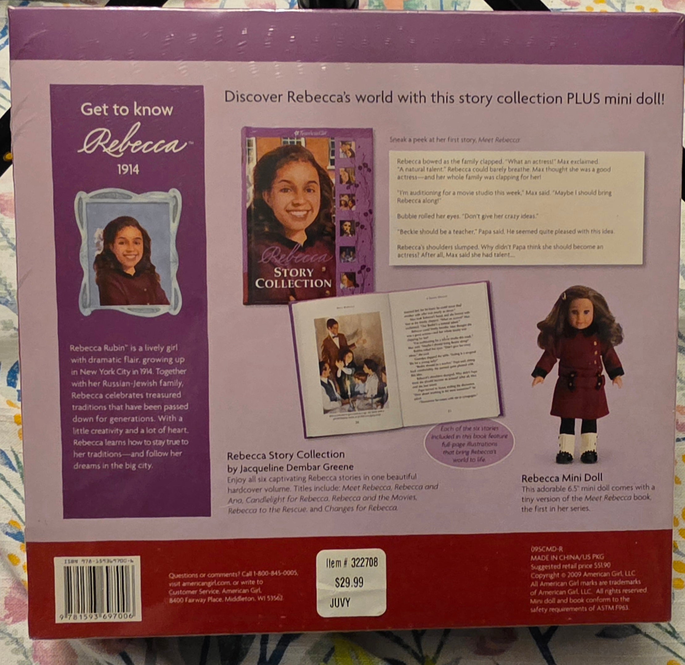 American Girl Rebecca Story and Mini Doll