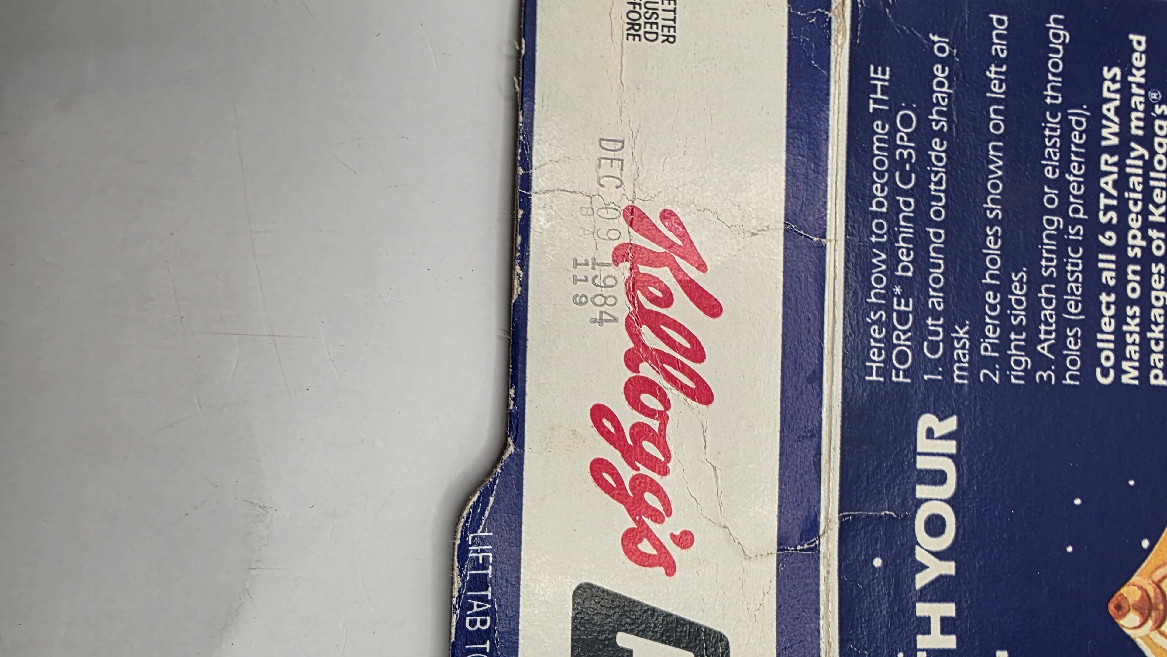 Kellogg's C-3PO Cereal Box