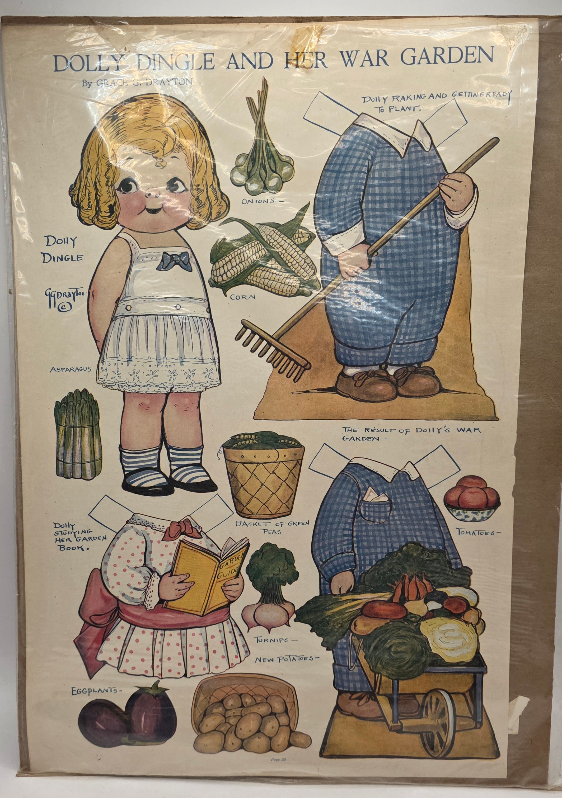 1917 Dolly Dingle War Garden Paper Doll