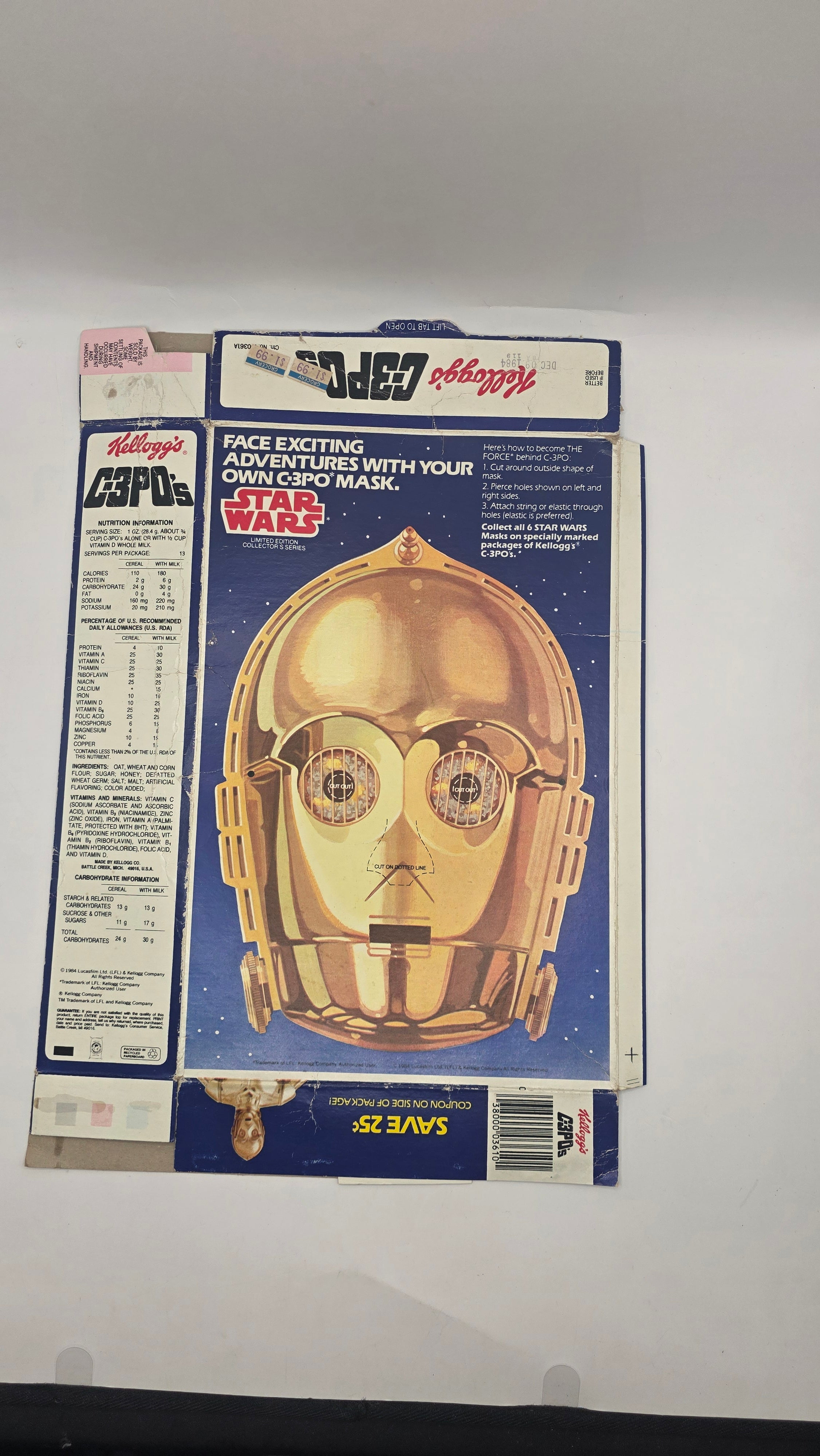 Kellogg's C-3PO Cereal Box