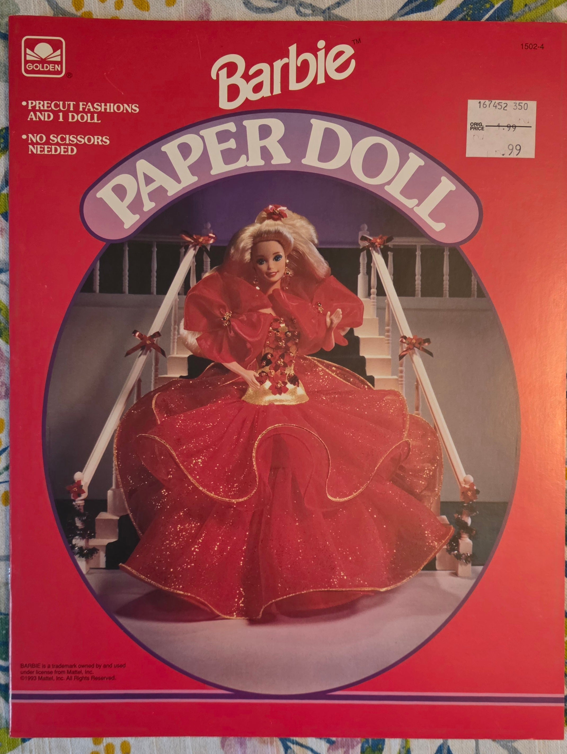 1993 Vintage Barbie Paper Doll