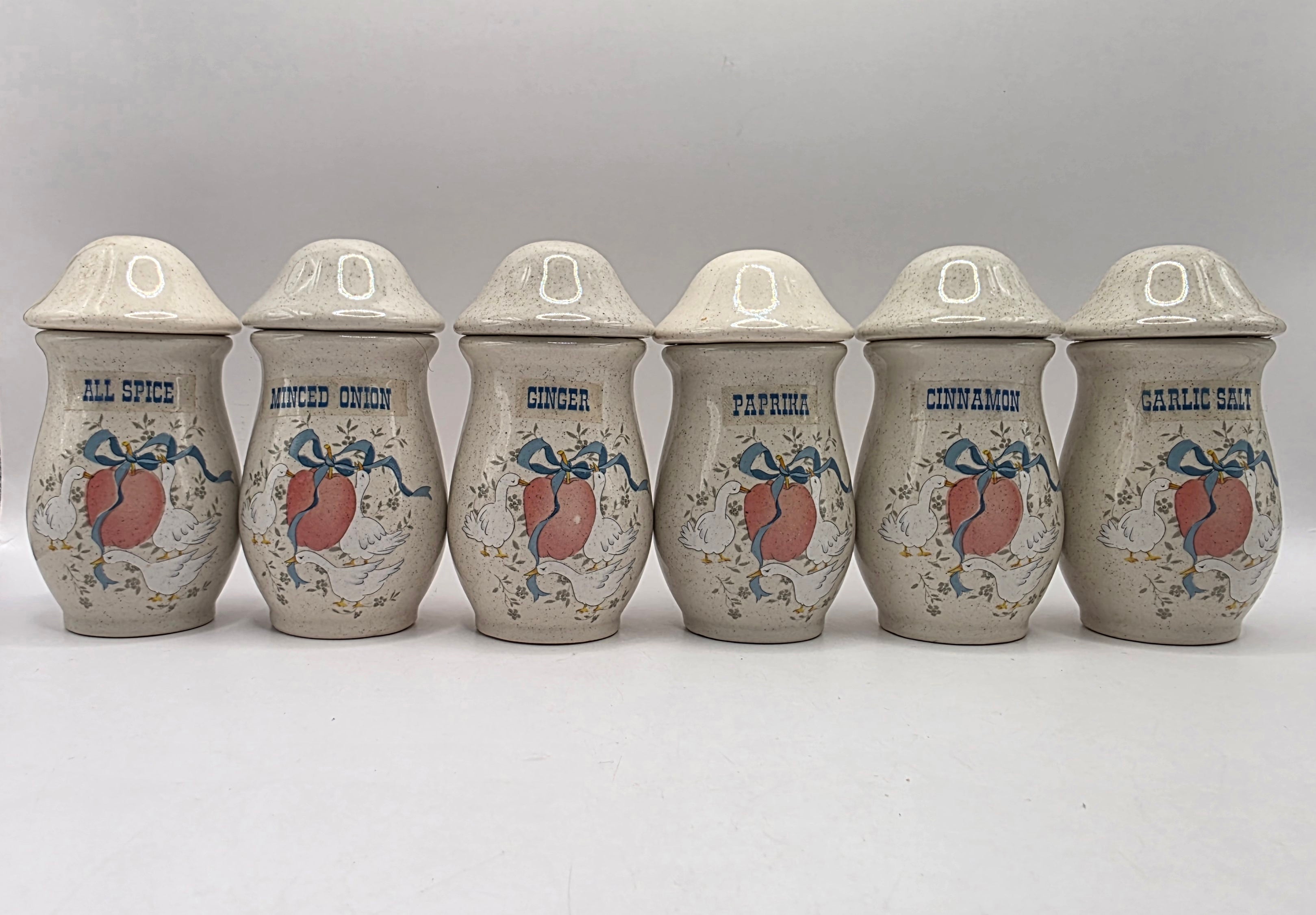 Goose Spice Jars, Labeled 2