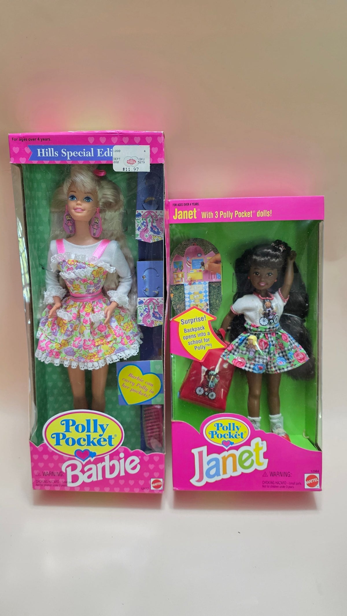 Polly Pocket Barbie and Janet