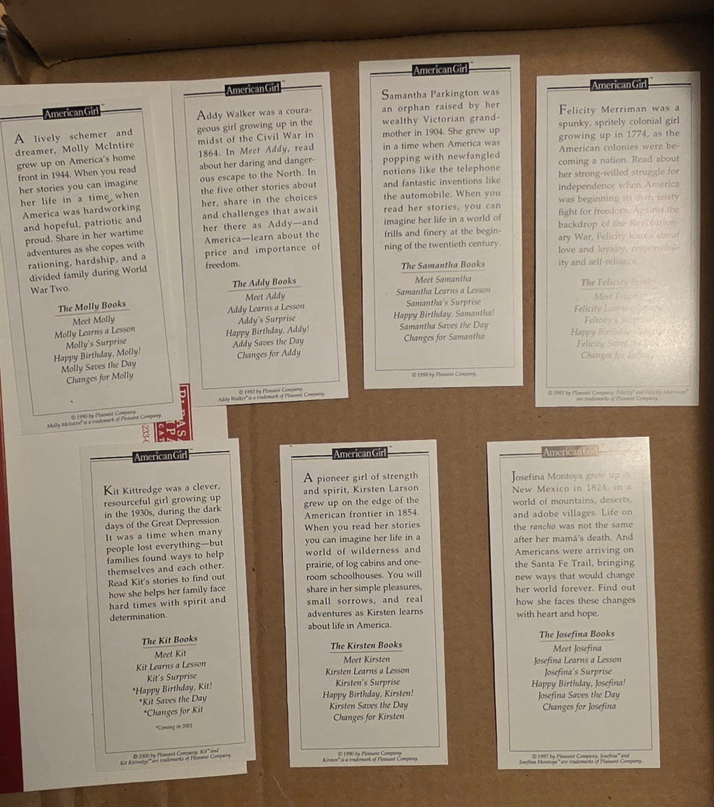 Pleasant Co. American Girl Bookmark Set of 7