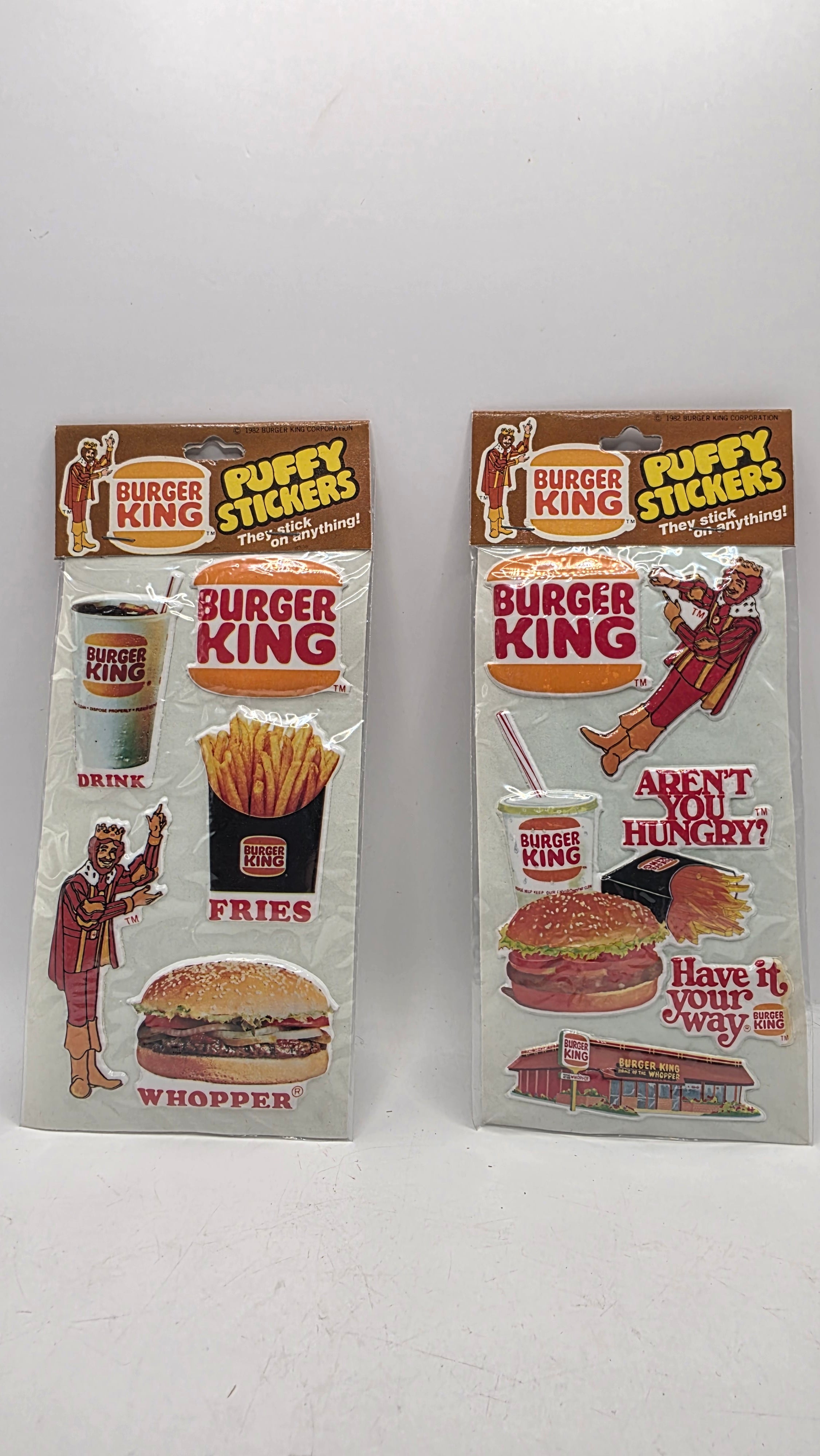 Burger King Puffy Stickers